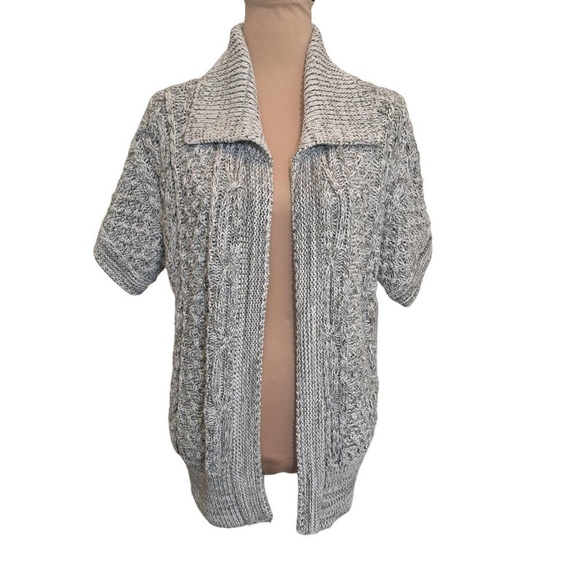 Moda International 100% Cotton Tan Open Cardigan Sweater Size XS - Picture 1 of 5